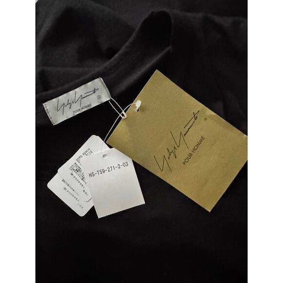 NWT Yohji Yamamoto POUR HOMME Side Drape T-Shirt - Picture 5 of 7